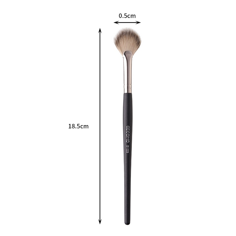 Sikat Bedak Longgar Penghalus Lembut Multifungsi/Reusable Fan Blush Hightlight Brushes/Alat Makeup Wajah Profesional