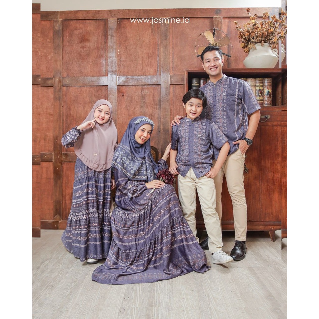 sarimbitlebaran model terbaru seroja new desaign famset by jasmine motif pattern mewah bahan fabric 