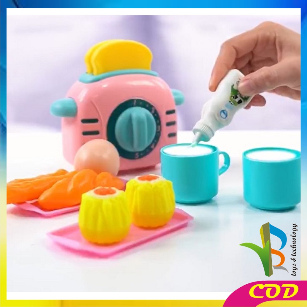 RB-M153 Mainan Anak Alat Pemanggang Roti / Mainan Edukasi Anak Pretend Play Bread Maker Toaster Roti