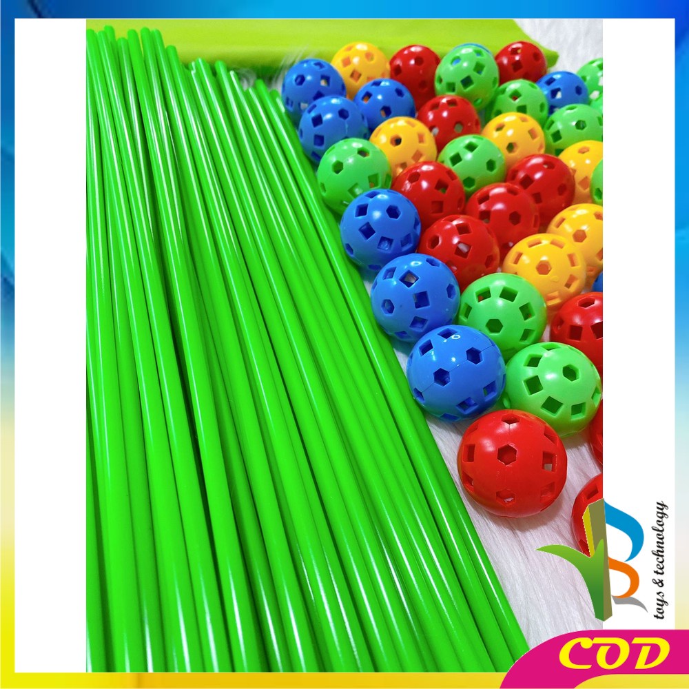 RB-M200 Mainan Anak Magic Straw Tenda Mainan Anak Rumah Rumahan Mainan Pipa Ajaib Building Block