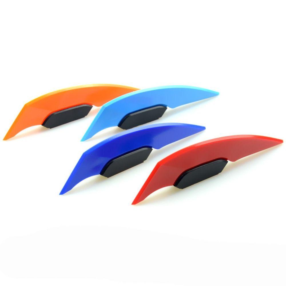 Wonder 1pasang Motor Front Fairing Fashion Spoiler Sayap Retrofit Decor Sticker Dekorasi Motor