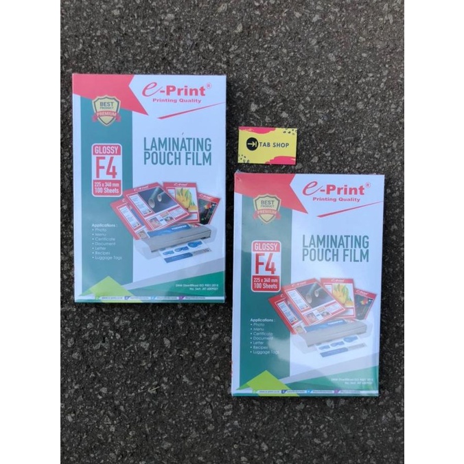 

E-PRINT LAMINATING POUCH F4 ECO / EKONOMIS