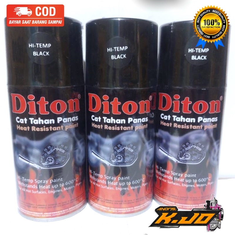Cat Semprot Diton Anti Panas Hitam Silver Bronze Hi Temp Black Silver Bronze Cat Tahan Panas Untuk K