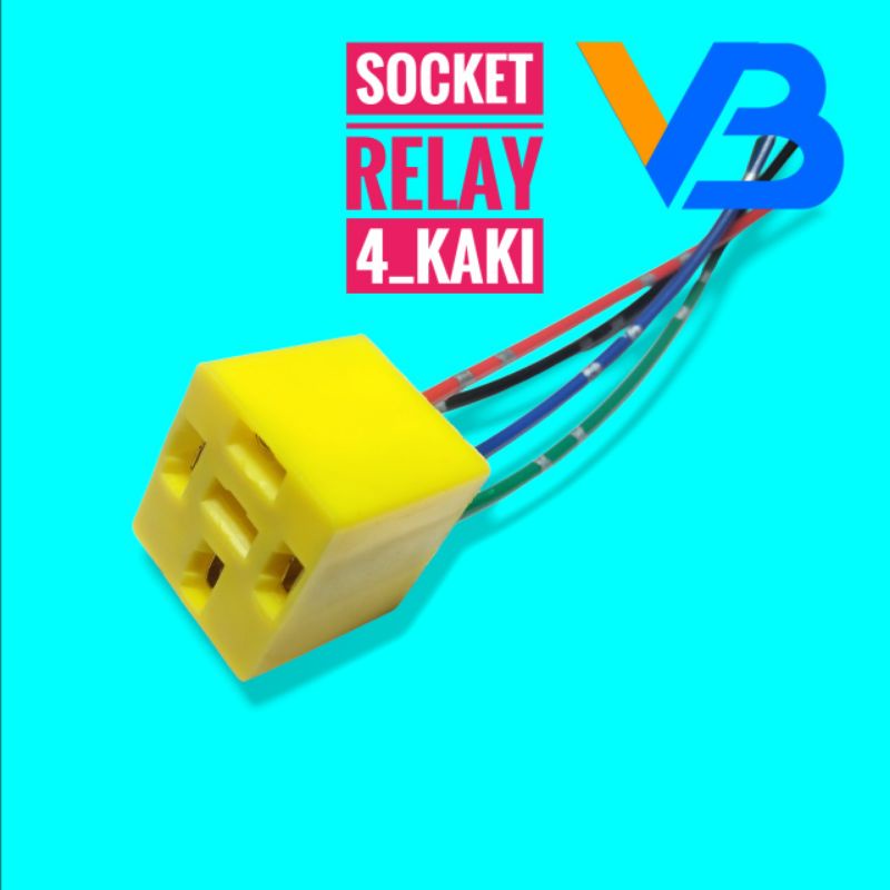Socket Relay 4 Kaki Soket Relay 4 Kaki Soket Relay Klakson 4 Kaki Motor Mobil Rumah Relay Klakson Ru