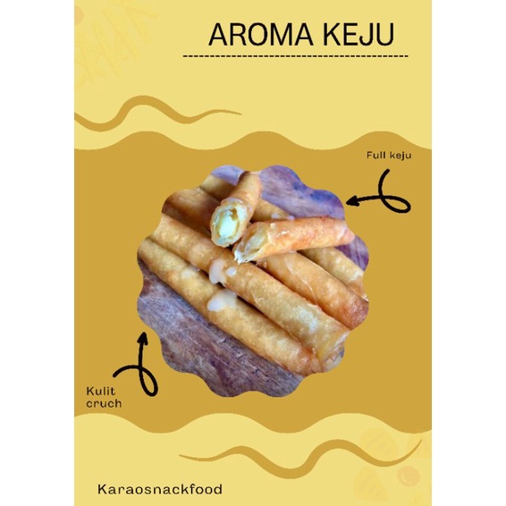 

Stick Keju Aroma/ AROMA KEJU /Cheese roll/20 pcs/ *TERMURAH* by KARAOS SNACK