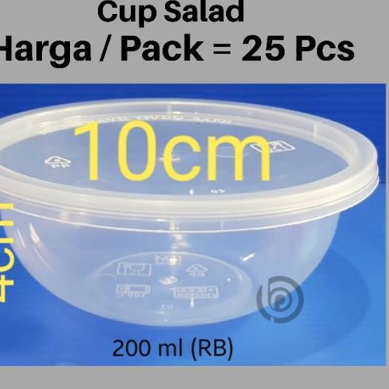 READY STOCK Thinwall 200ml RB / Cup Salad 200ml / Cup Puding 200ml ༄ 873