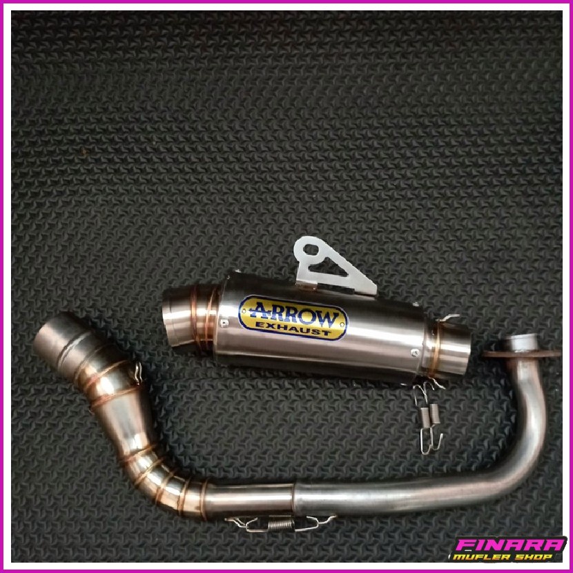 KNALPOT RACING ARROW INLET 50MM BEAT KARBU / BEAT ESP / VARIO110 / VARIO125 / VARIO150 / SCOOPY NEW 