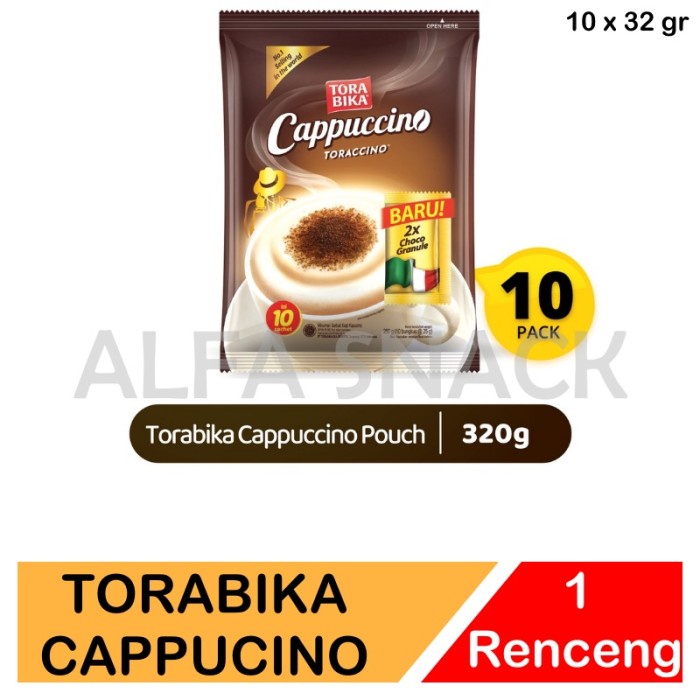 

Kopi Torabika Cappuccino | Toraccino 1 Renceng (10 pcs x 25 gram)