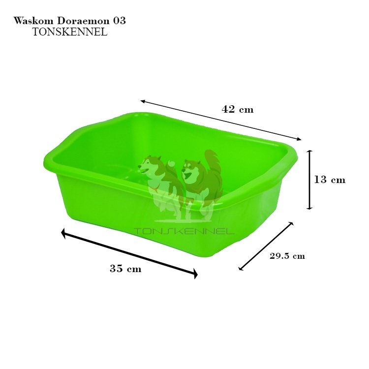 WASKOM DORAEMON 03 / BASKOM PLASTIK / TEMPAT PUP KUCING / LITTER BOX KUCING / BAK PASIR KUCING / BAKI KUCING BESAR