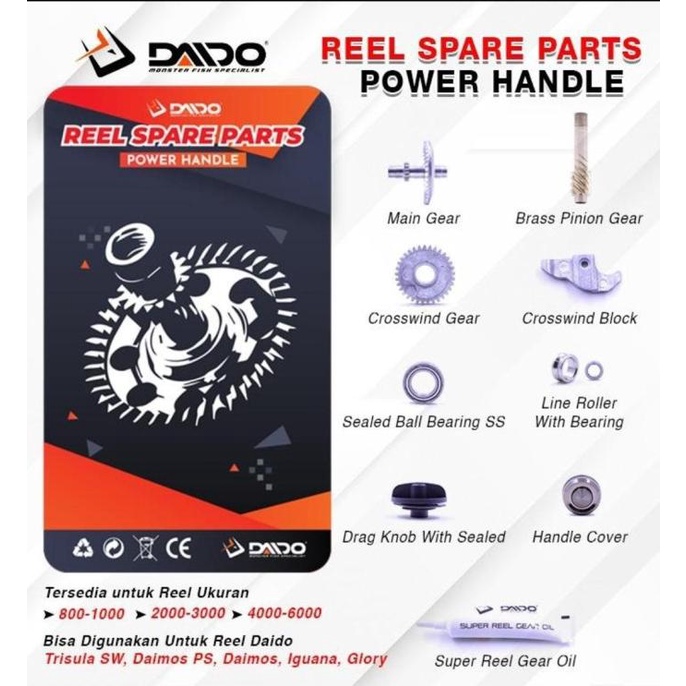 REEL SPARE PART DAIDO POWER HANDLE