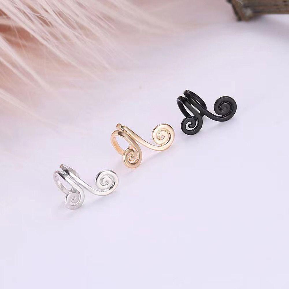 Mxbeauty Anting Wanita Manis Unisex Sederhana Bentuk Catatan Musik Fashion Perhiasan Niche Desain Non Piercing Alloy Akupresur Pelangsing Earrings