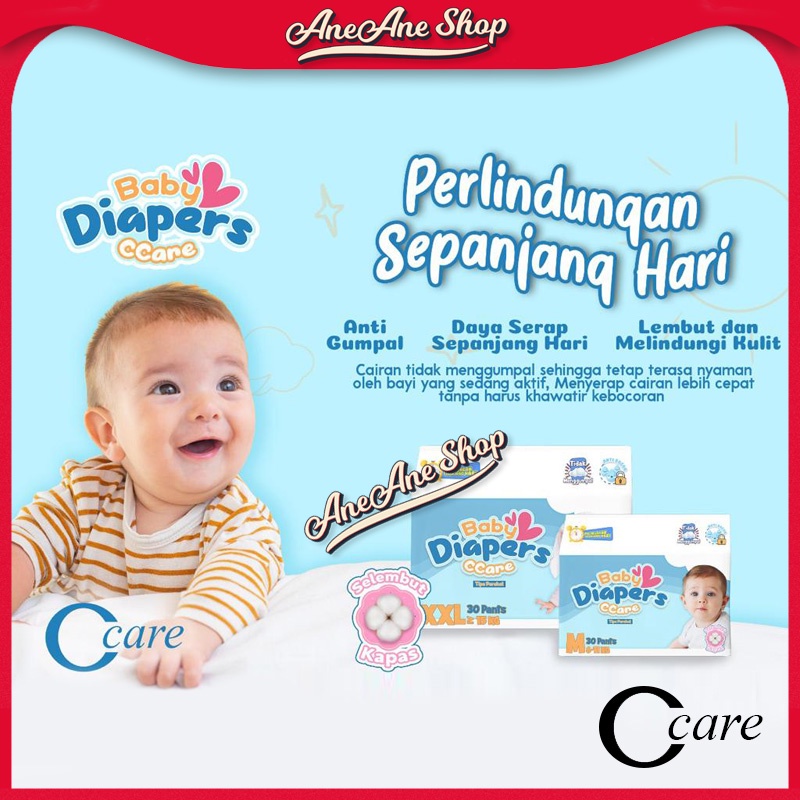 Popok Bayi C Care Air Diapers Pants Dan Tape Anti Gumpal Celana dan Perekat