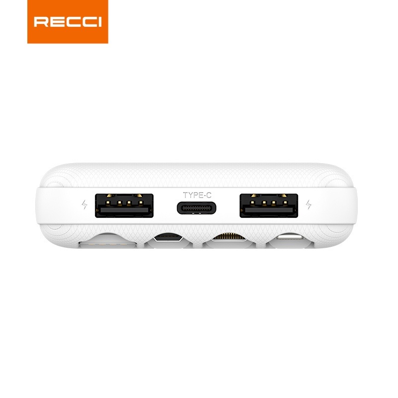 RECCI RP01 - 10000mAh Powerbank - 4 Built-in Cables - Fast Charge 2.1A