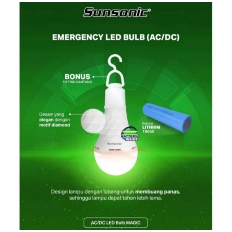 SUNSONIC Magic Lamp LED / Emergency Lamp 12 Watt