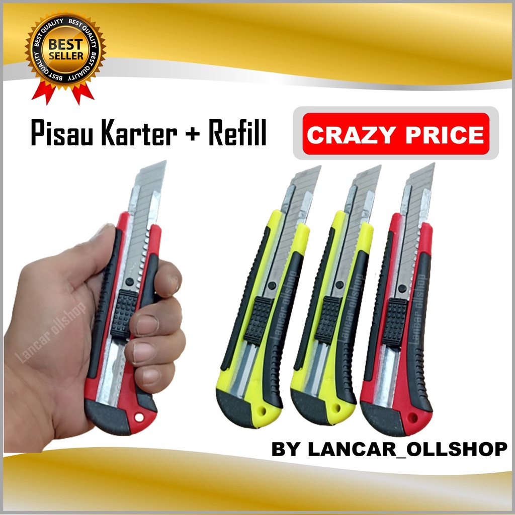 CUTTER+REFILL / karter besar / Cutter Murah/Pisau cutter besar