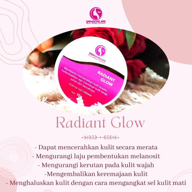 DRW Skincare original cream malam Radiant Glowing/Radiant Brightening/Radiant Acne/Radiant Acne Brig