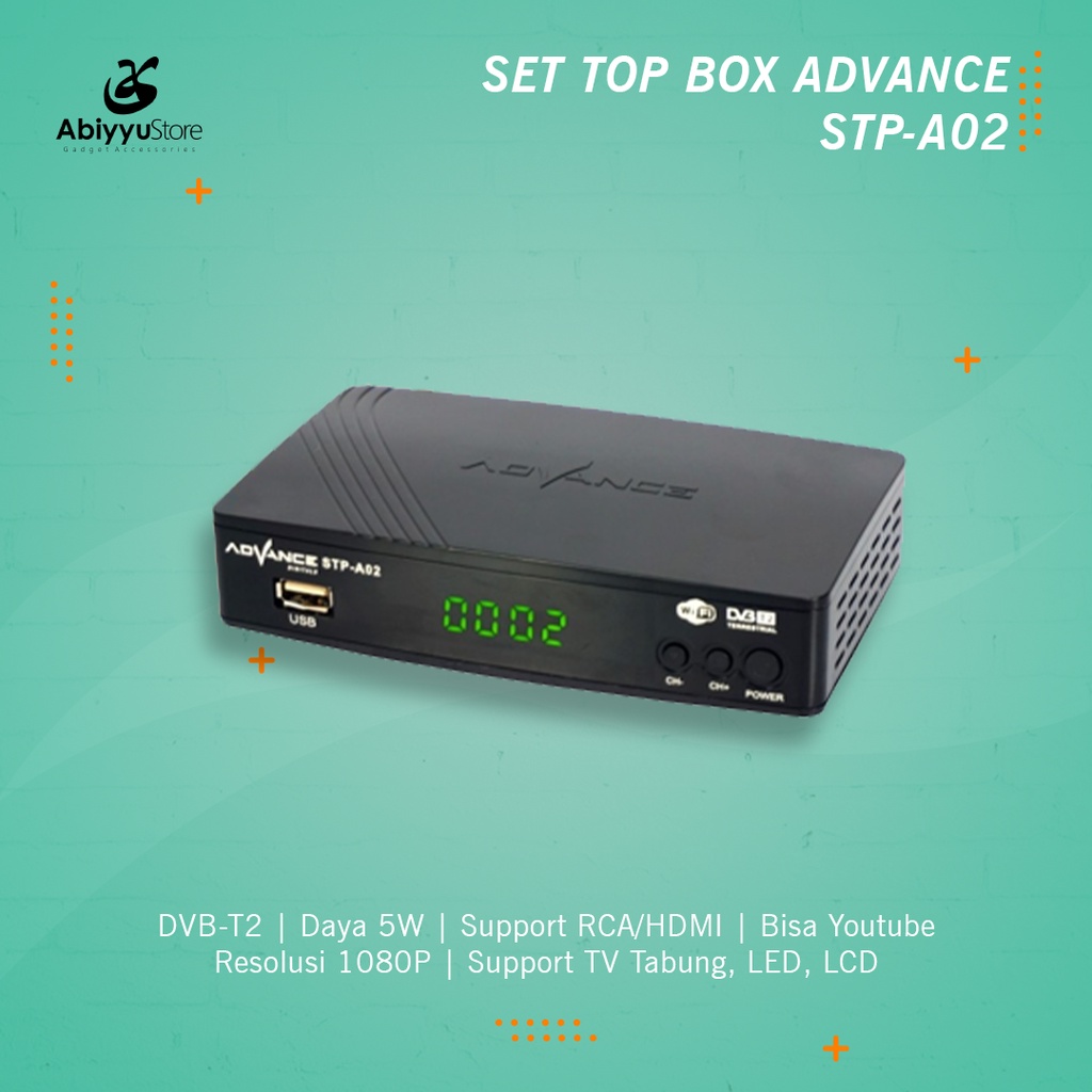 Set Top Box Advance STP-A02 DVB-T2 STB TV Tuner Antena Digital TV LED LCD Tabung