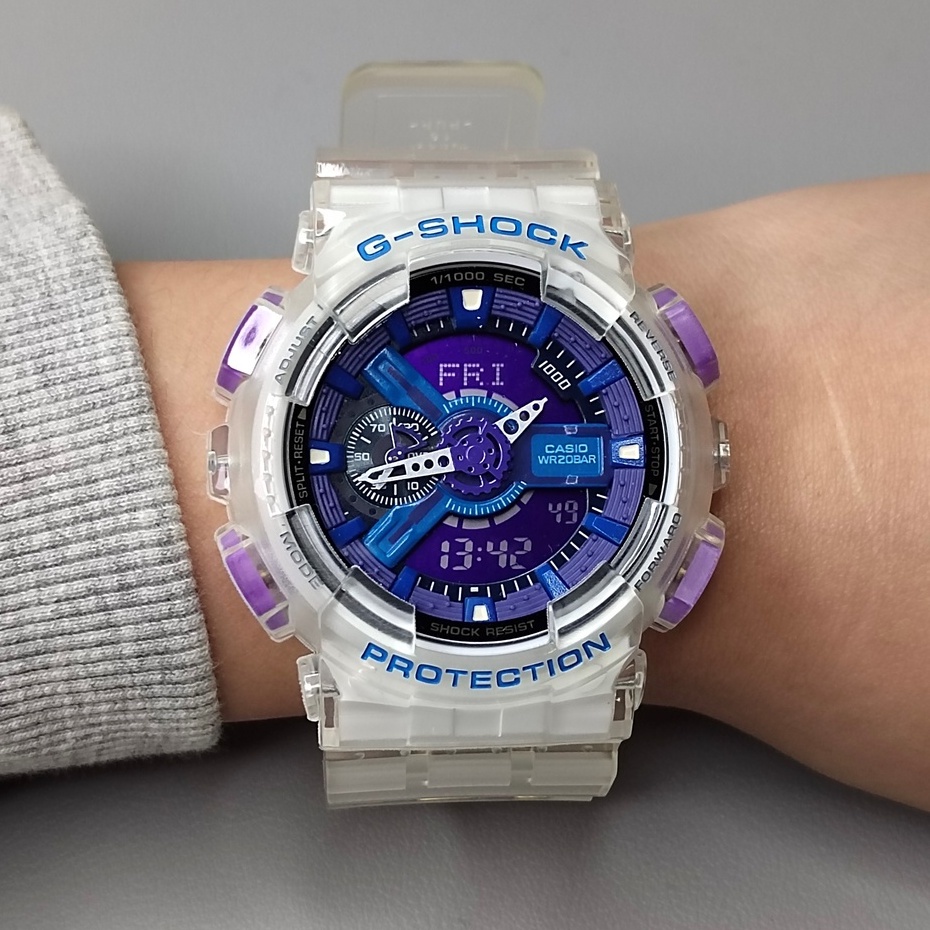 Jam Tangan Pria Casio G-Shock GA110 (Transparent Blue)