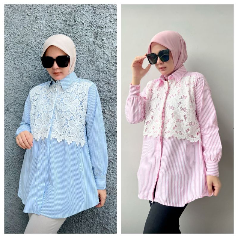 New Kemeja Renda by athaya daily