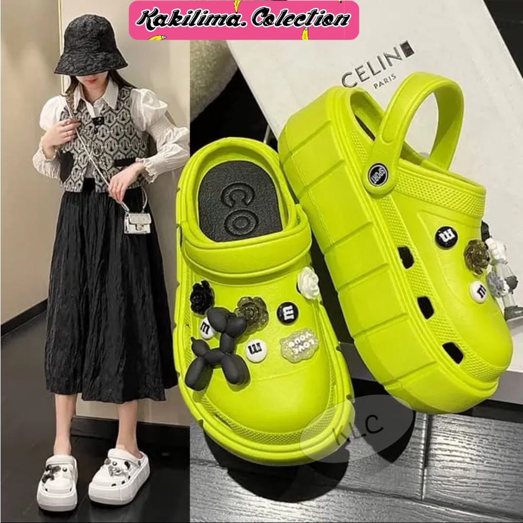 sandal baim eva rubber anak perempuan korean style