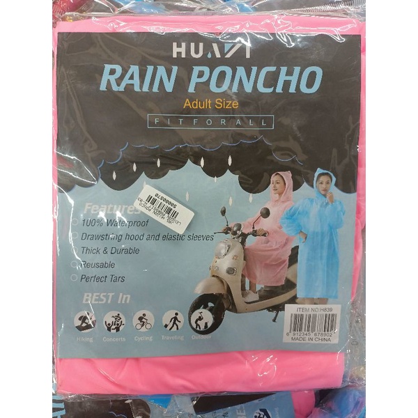 jas ujan Rain Poncho Lengan Parasit