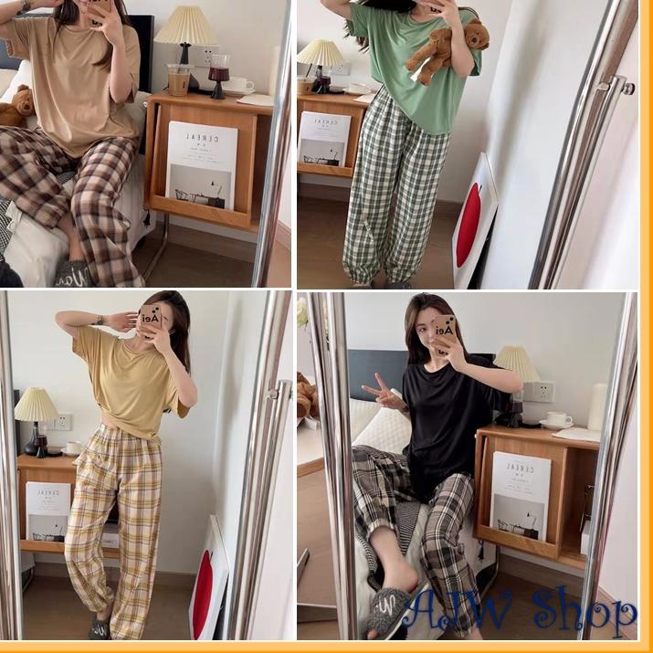 HOT SALE AJW Shop CP Piyama Joger | Baju Tidur Wanita Dewasa | Piyama Set | Piyama Wanita Dewasa Bar