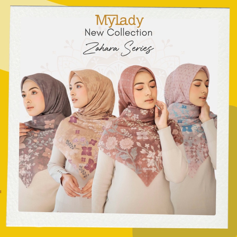 Kerudung My Lady Zohara Series Ori Hijab Mylady Premium Flex Voal Ultrafine Motif Segi Empat