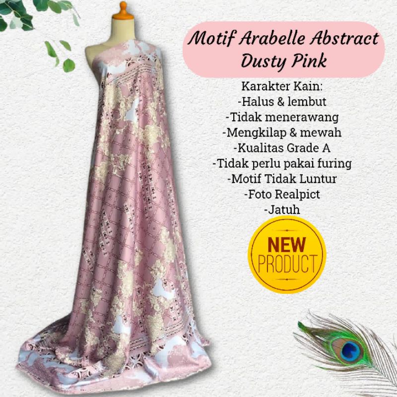 Kain Dr Silk Motif Arabelle Abstract harga setengah meter