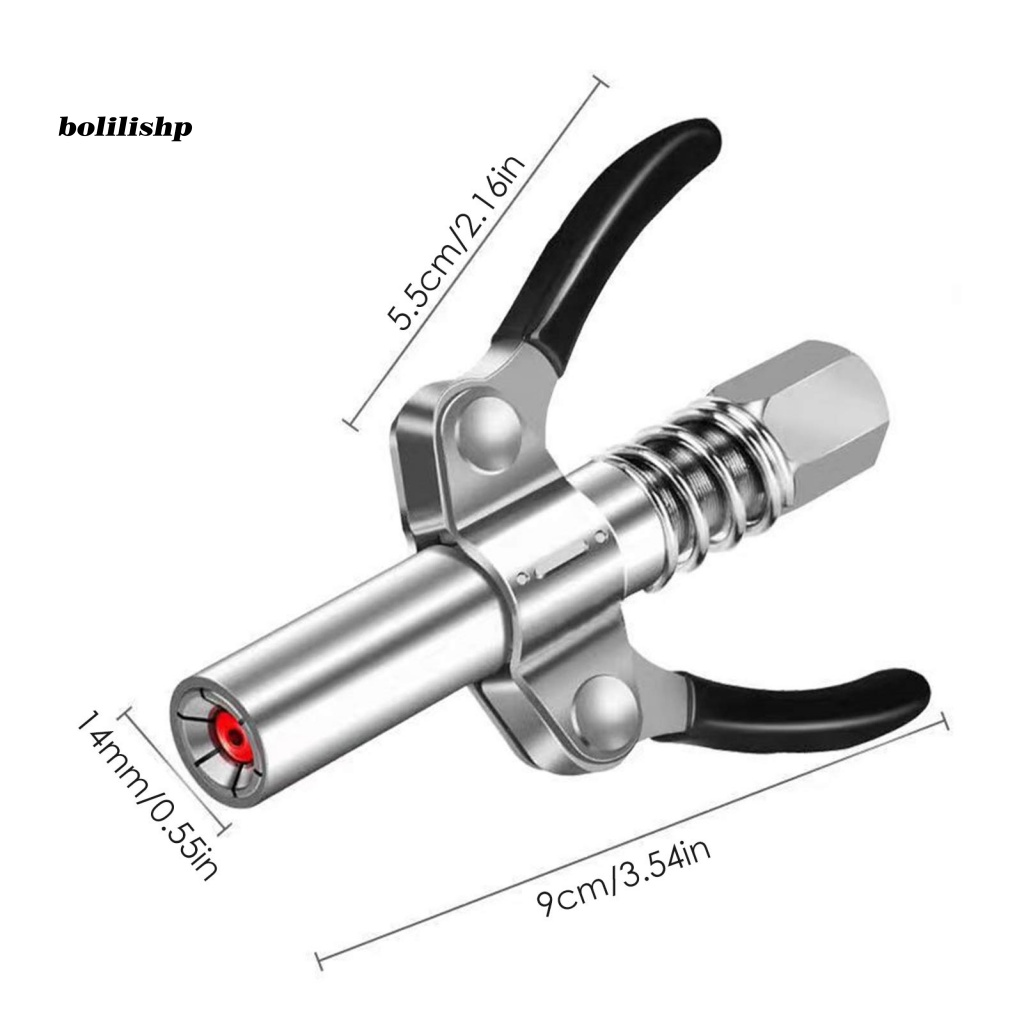 &lt; Bolilishp &gt; 1set Pasokan Bengkel Grease Nipple Model Umum Gear Type Lock Clamp Grease Nozzle Tekanan Tinggi