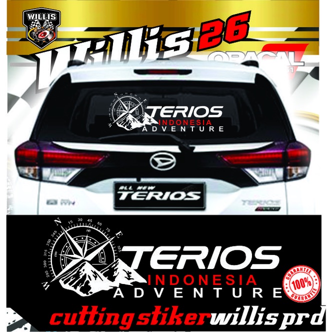 stiker Cutting Kaca mobil Sport mobil Terios indonesia adventure