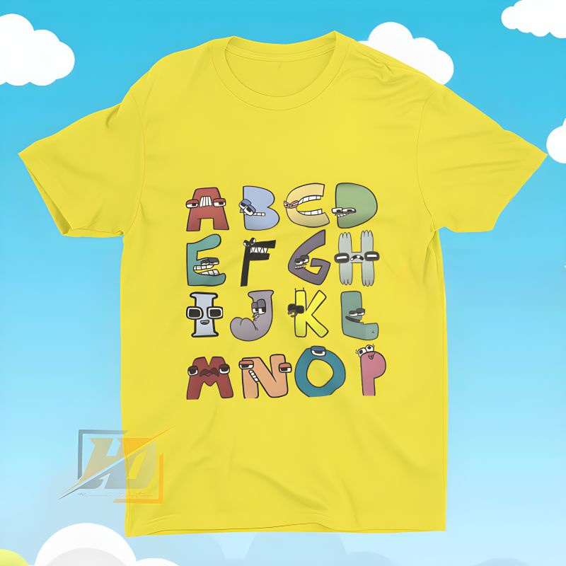 Kaos anak Baju anak Alphabet lore viral/kaos atasan Alphabet lore bahan premium unisex murah