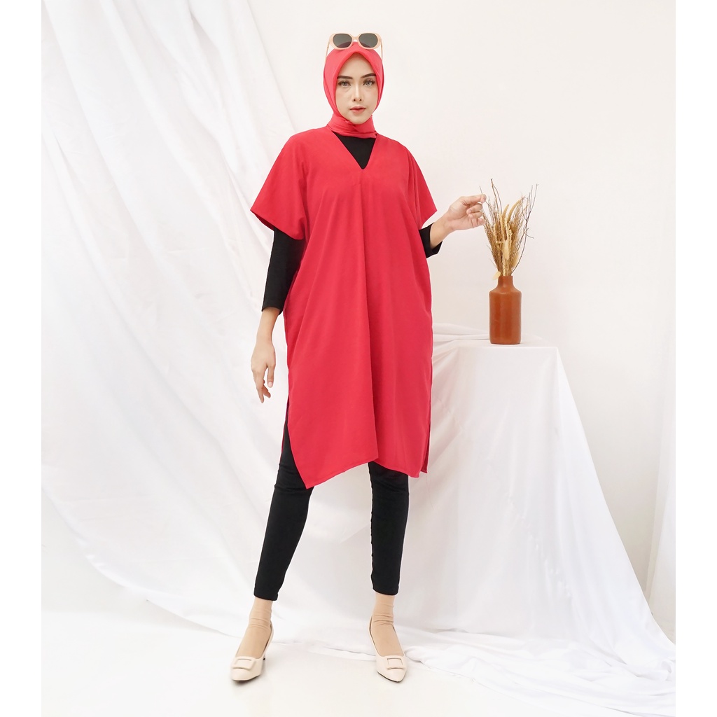 GR TUNIK NAGITAA BAHAN CRINKLE IMPORT LD140CM