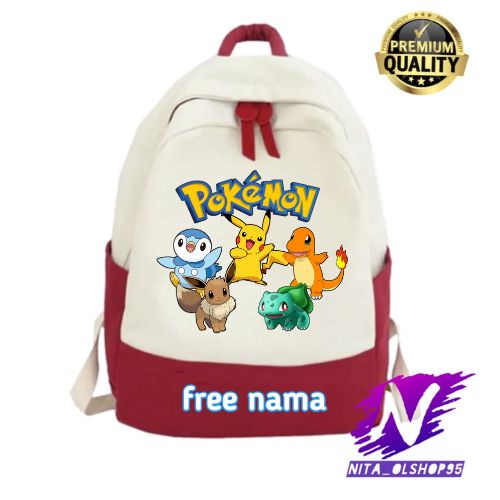 tas ransel sekolah anak pokemon