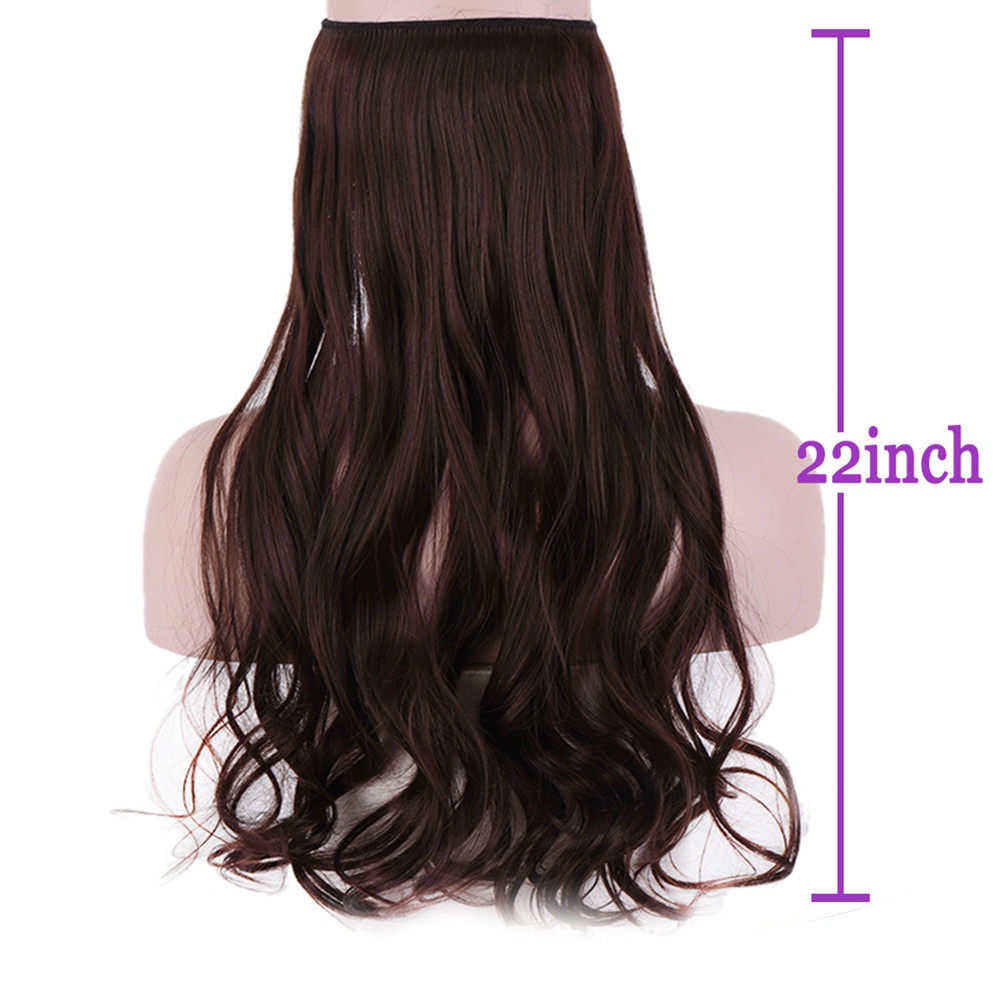 Gaya Eropa Amerika Y2k Wanita Gelombang Besar Berbulu wig Tak Terlihat Rambut Ekstensi Klip wig 55 cm