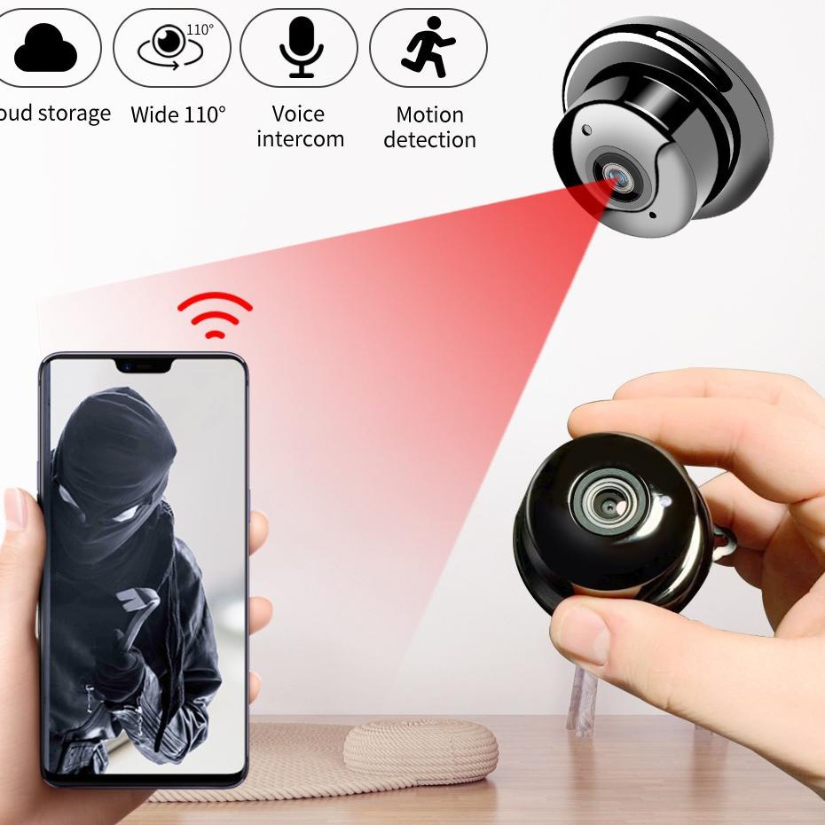 Terbaru IP infrared kamera CCTV V380 mini wifi kamera a1 Tersembunyi Nirkabel  pengintai mini   deng