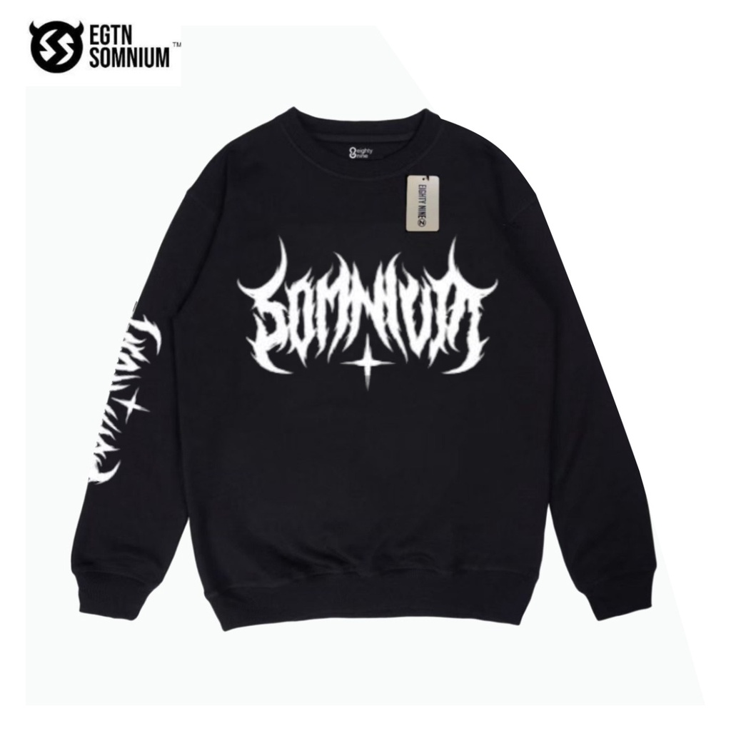 [SKULL GRAFICT] Sweater Pria Crewneck Metal The Skull Hitam Premium Distro EGTN Quality | Crewneck Pria Wanita