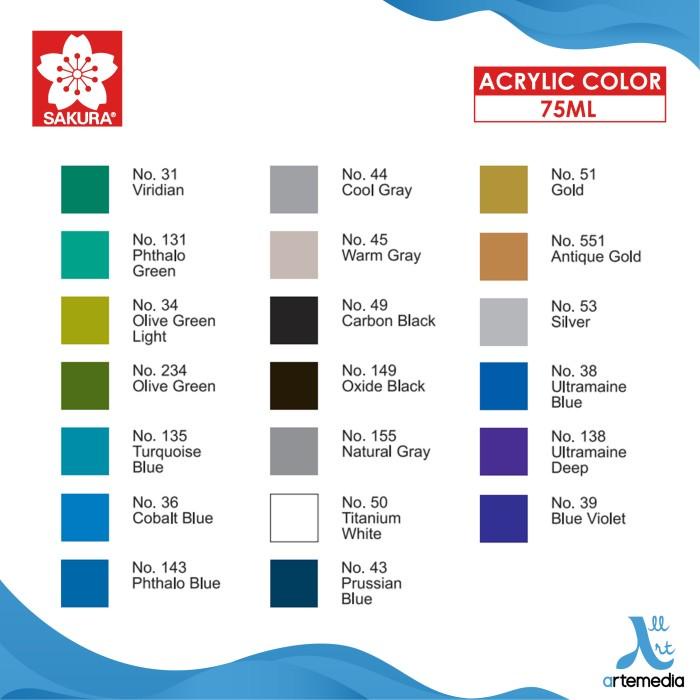 

Cat Akrilik Sakura 75Ml Acrylic Color Paint - 01/03 Best Seller