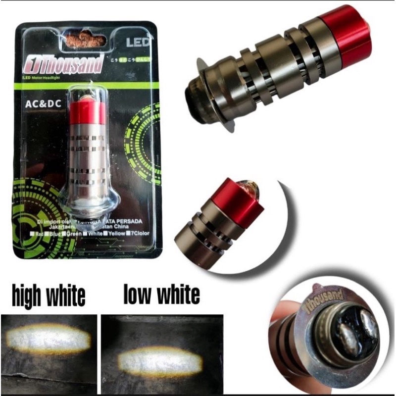 Lampu LED depan H6 Laser AC DC motor bebek matic High Low/bohlam LED depan motor bebek matic H6 Lase