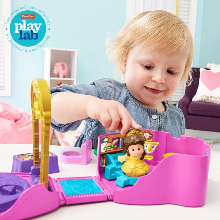 Fisher-Price Little People Disney Princess Belle'S Fold 'N Go Rose