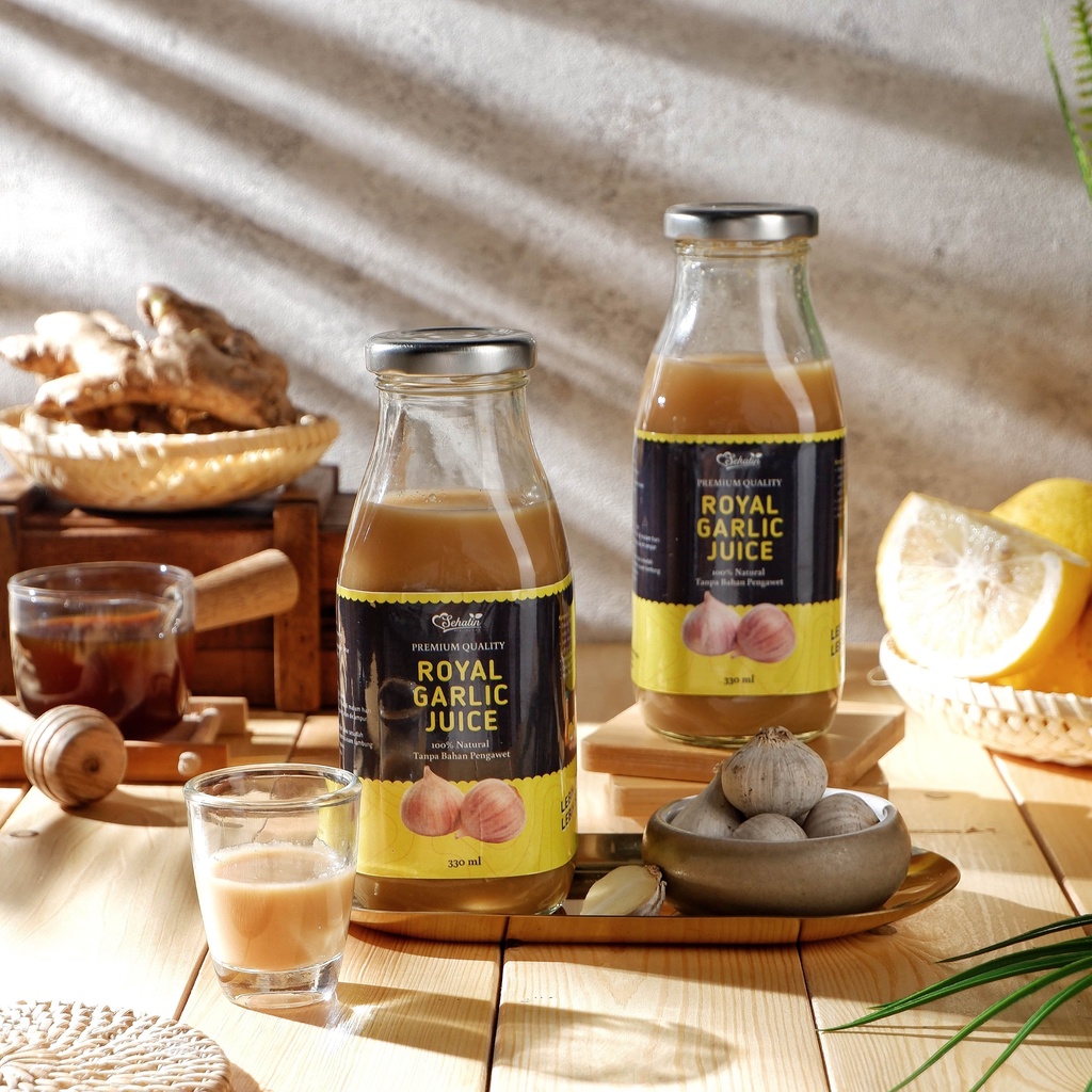 Royal Garlic Juice Jus Bawang Putih Tunggal Alami Tanpa Pengawet Bawang Jahe Lemon Cuka Apel Madu