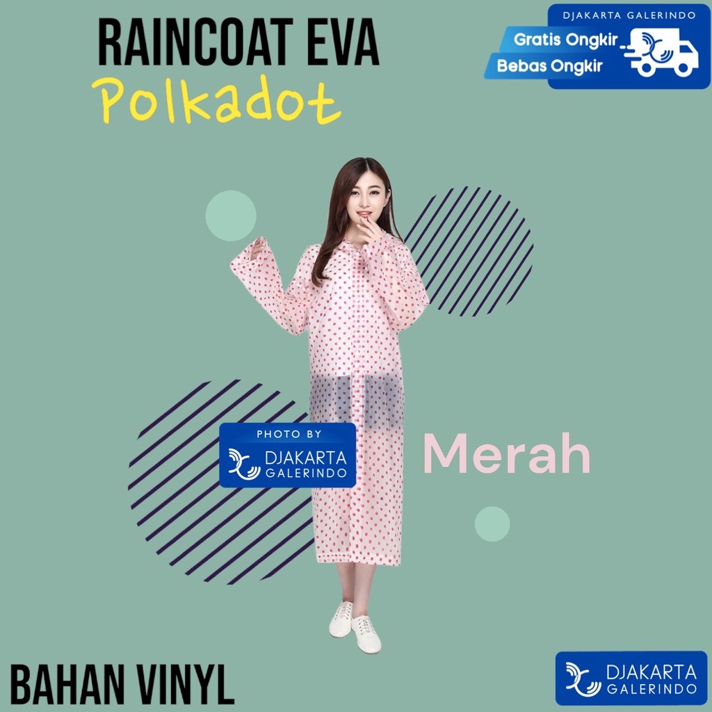 Jas Hujan Motif EVA Tebal Bahan Vinyl Raincoat light Weitght Ringan Premium