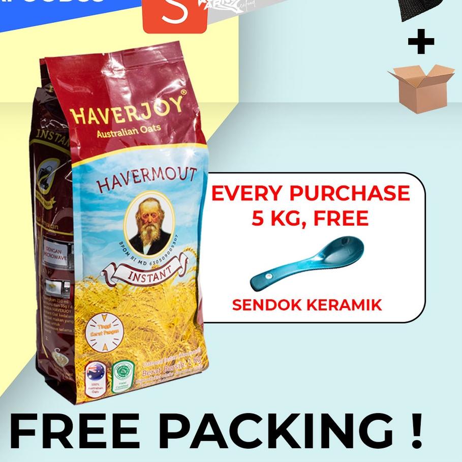 

Termurah dan terbaik Haverjoy Havermout Australian Oats Instant 1 KG Oat 