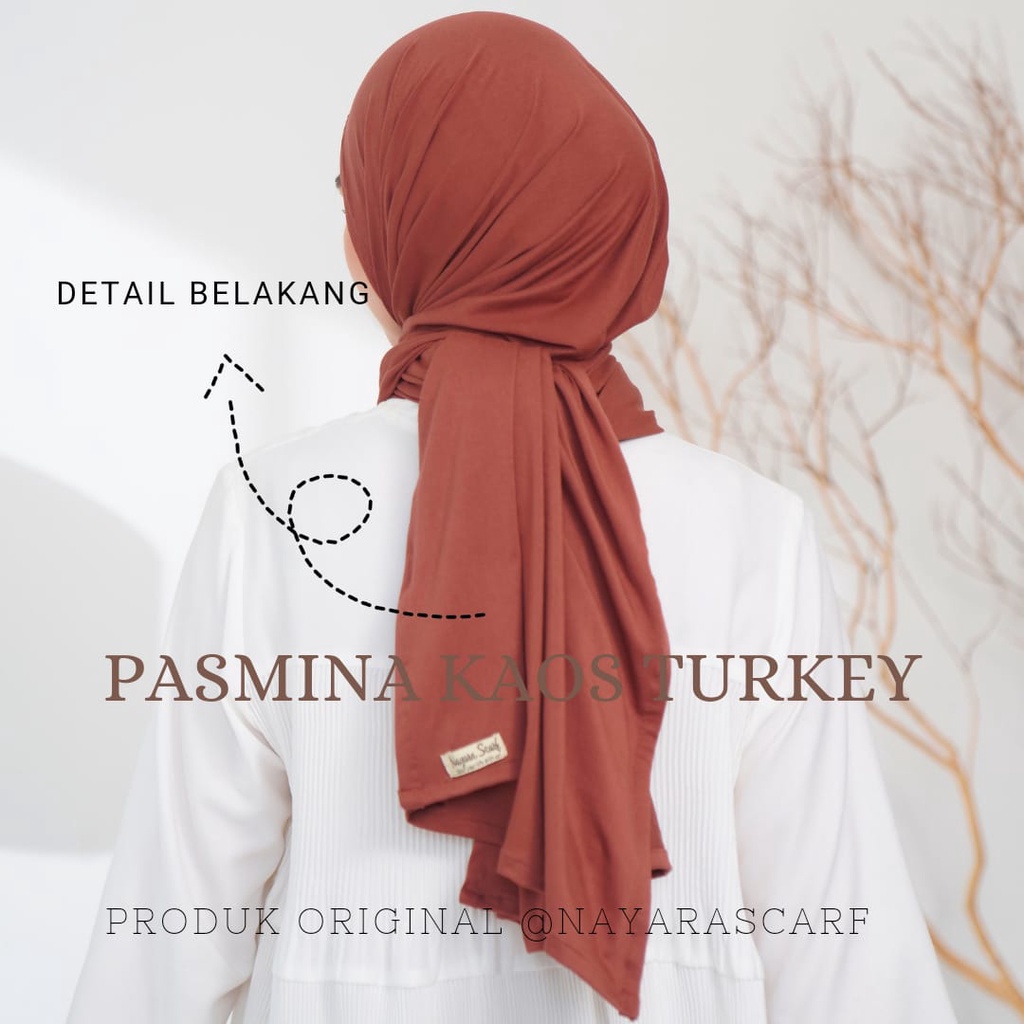 PASHMINA KAOS TURKYS RAYON PREMIUM 180cm x 75cm | PASHMINA KAOS POLOS