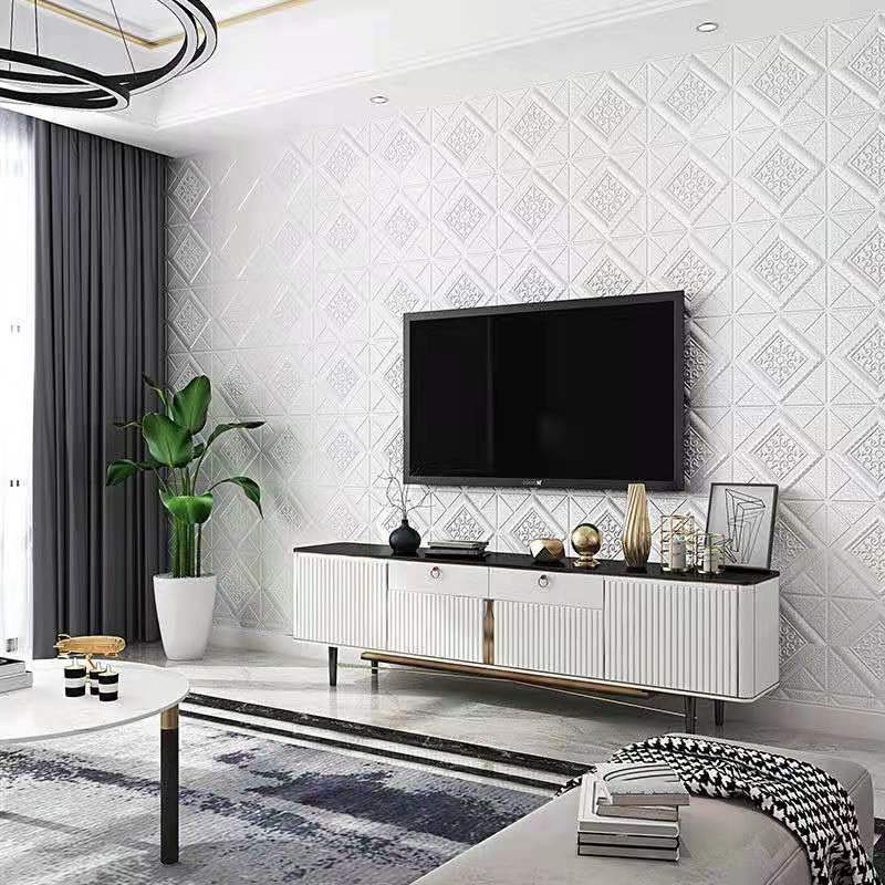 Wallpaper dinding 3D kamar tidur wallpaper Foam Motif Batu Bata Dekorasi kamar Stiker Dinding for Bedroom