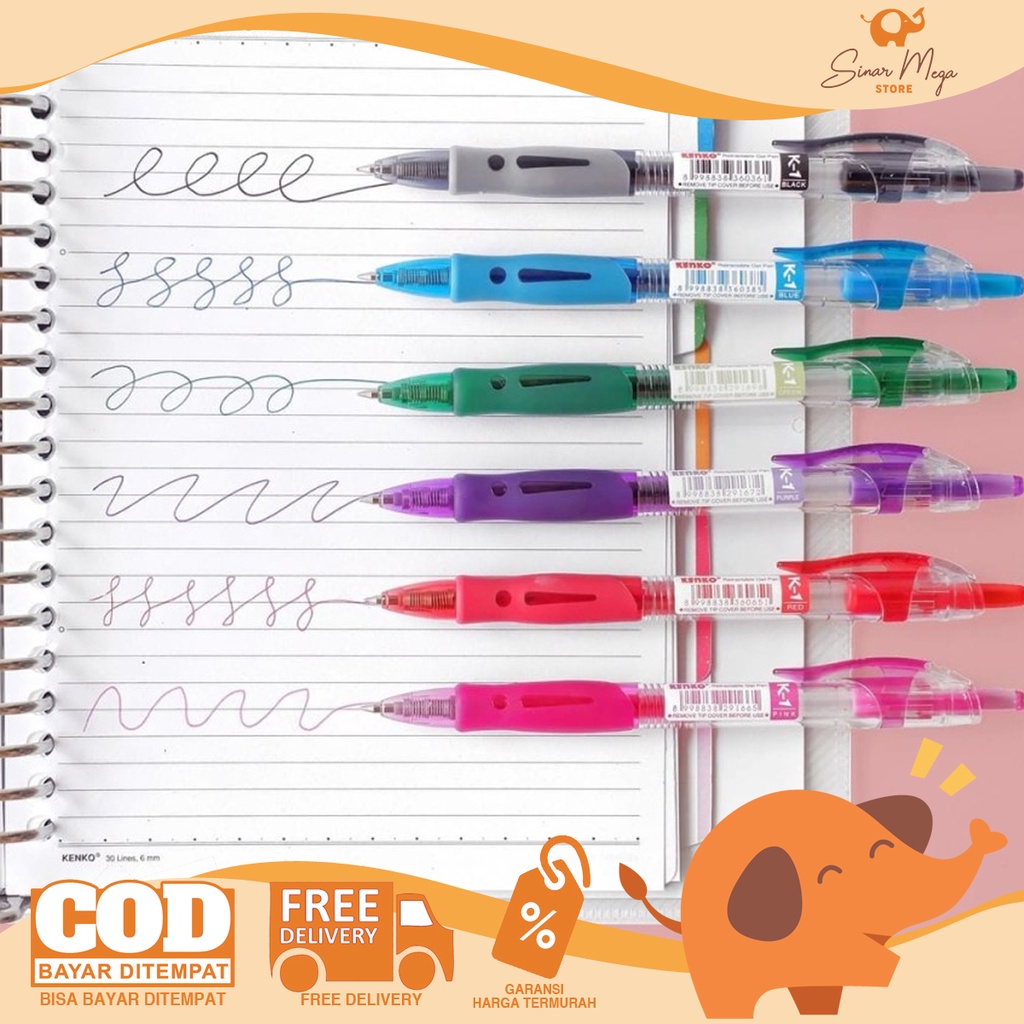 

Kenko Gel Pen Pulpen Warna Color K1