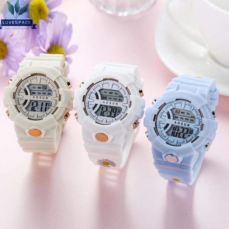 (F-Q4Q)[☛] JAM TANGAN PRIA WANITA DIGITAL RUBBER SPORT LED ANAK REMAJA DEWASA amanah