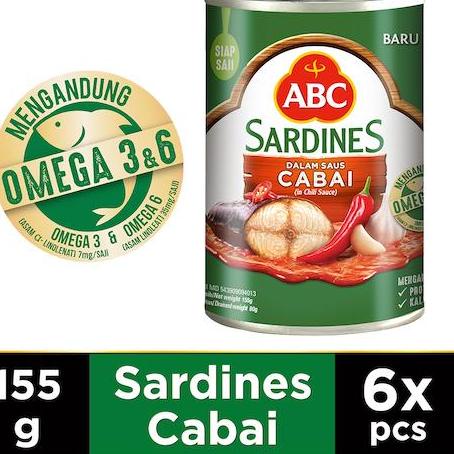 

>V44859) ABC Sarden Saus Cabai 155 gr - Multipack 6 pcs