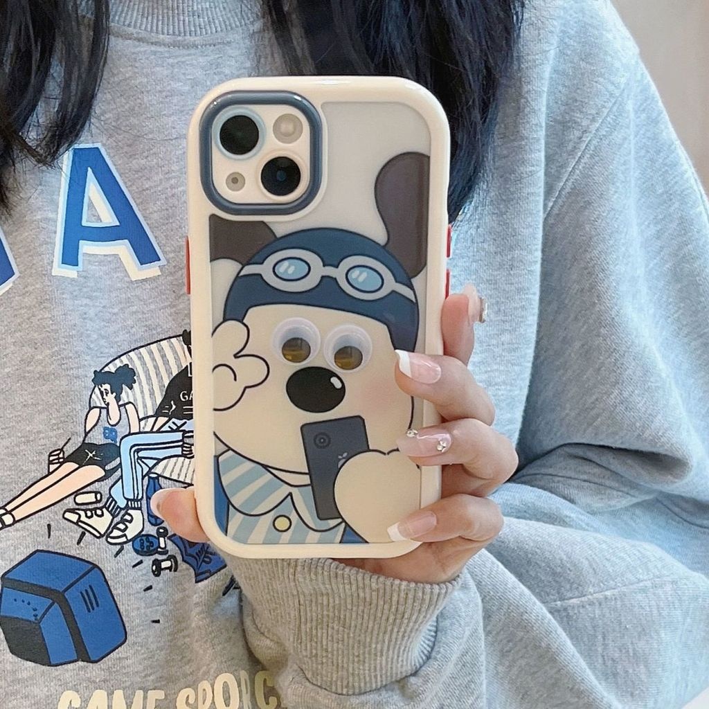 IPHONE Casing Ponsel Motif Kartun Selfie Anjing Kompatibel Dengan Iphone12 13 14 11 Pro Max X Xs Max Xr Bbccv