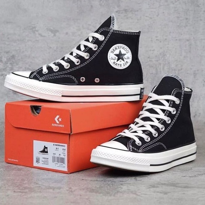 Jual Sepatu Converse Allstar 70s High Black White Egret Unisex Premium