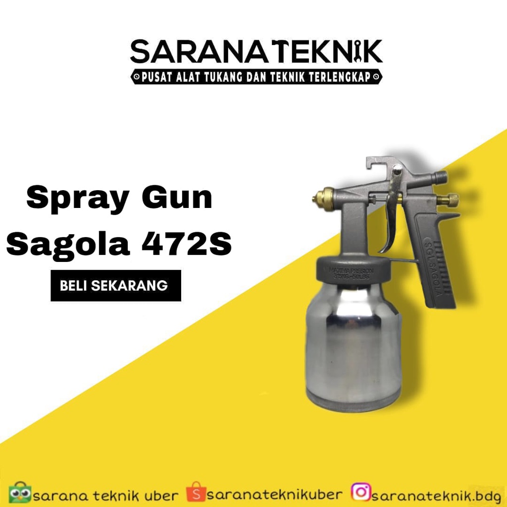 Spray & Air Gun Tabung Bawah Sagola 472S/Spray Gun sagola 472S spray cat sagola 472S/ alat spray cat